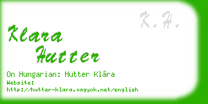 klara hutter business card
